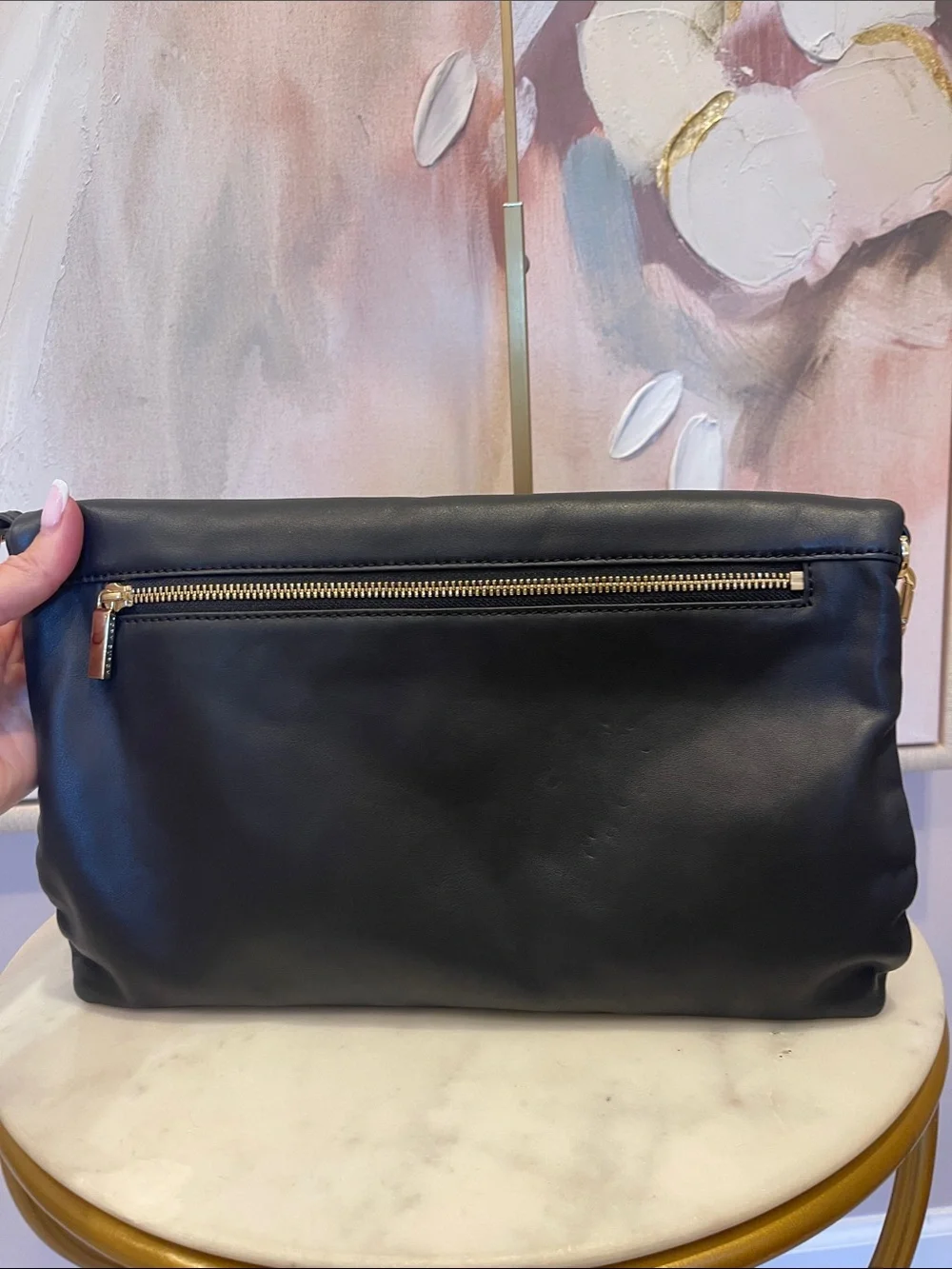 Gorgeous Tory Burch Black Leather Foldover Crossbody with Crossbody